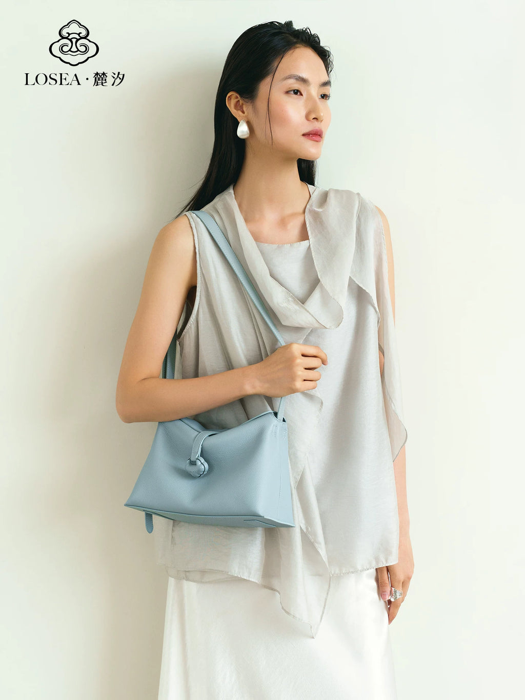 LOSEA First-layer Cowhide Shoulder Messenger Handbag