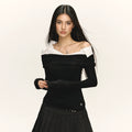 Ariseism Vintage Slim Fake Two-piece Long Sleeve