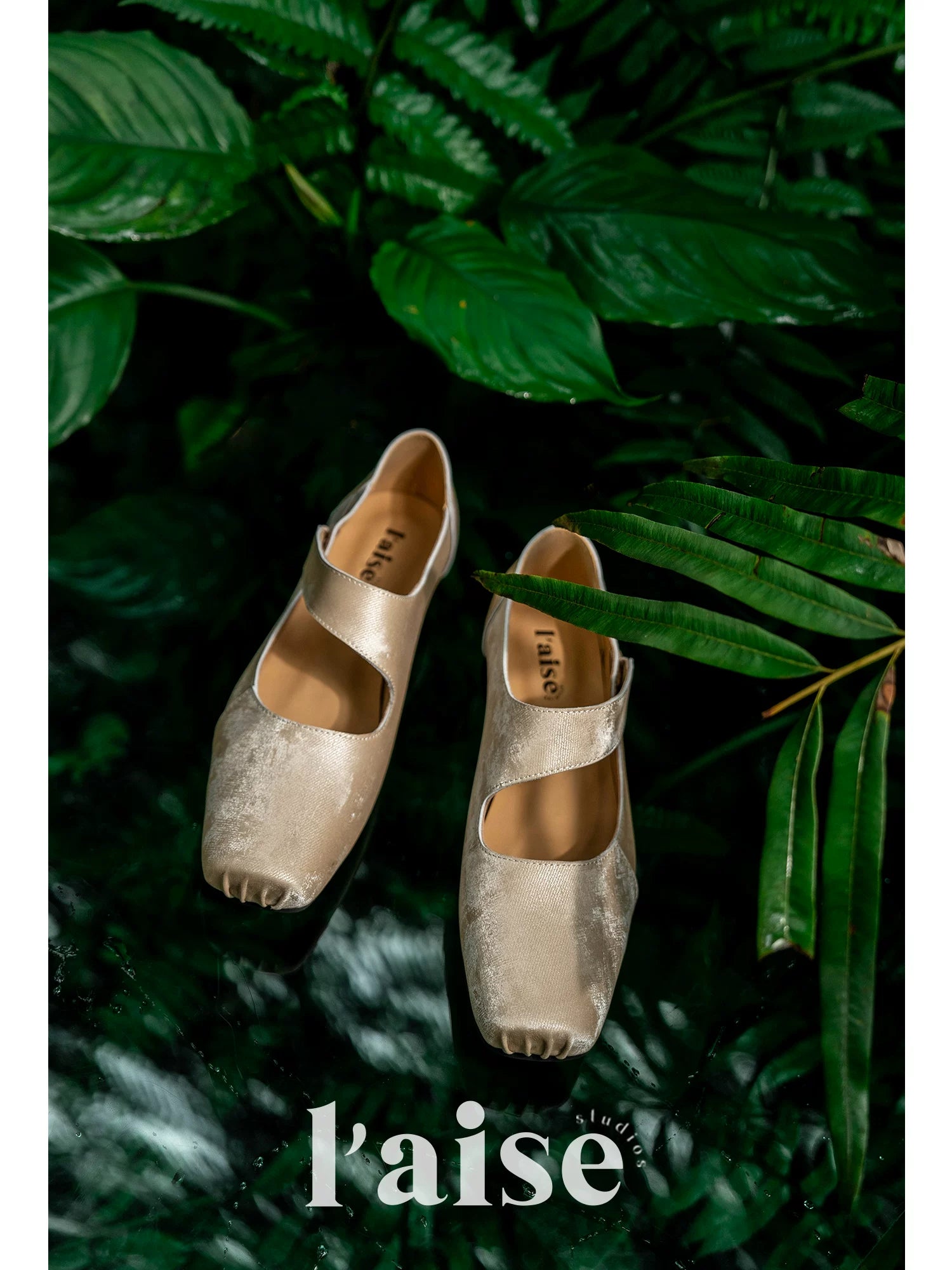 L'aise Versatile Square Head Thick Heel One-pedal Single Shoes