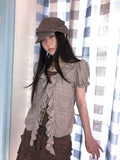 Ang: Project Strap Stitching Fake Two-piece Short-sleeved Shirt