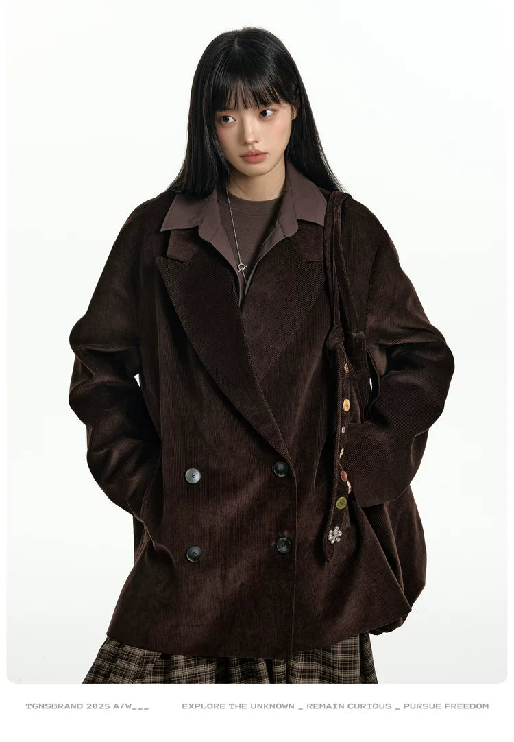 TGNS Vintage Corduroy Button Messenger Bag