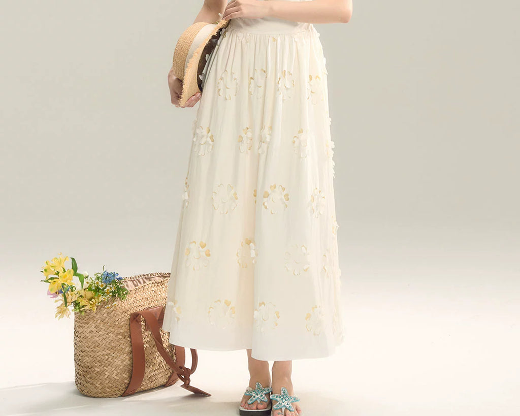 SASSY MOODY Hollow and Thin Waist Splicing Holiday Suspender Dress