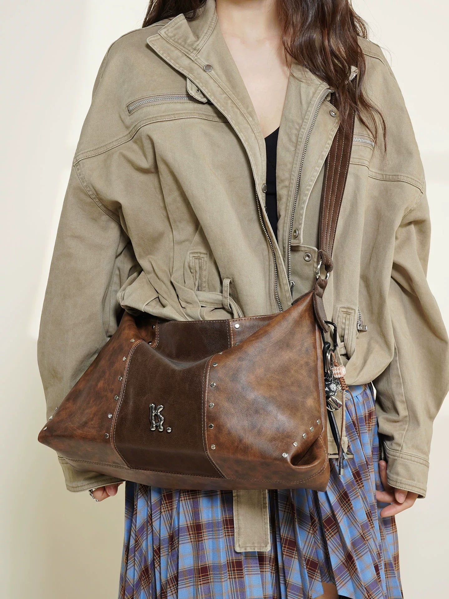 KUANGHUA Vintage Large Capacity Underarm Bag