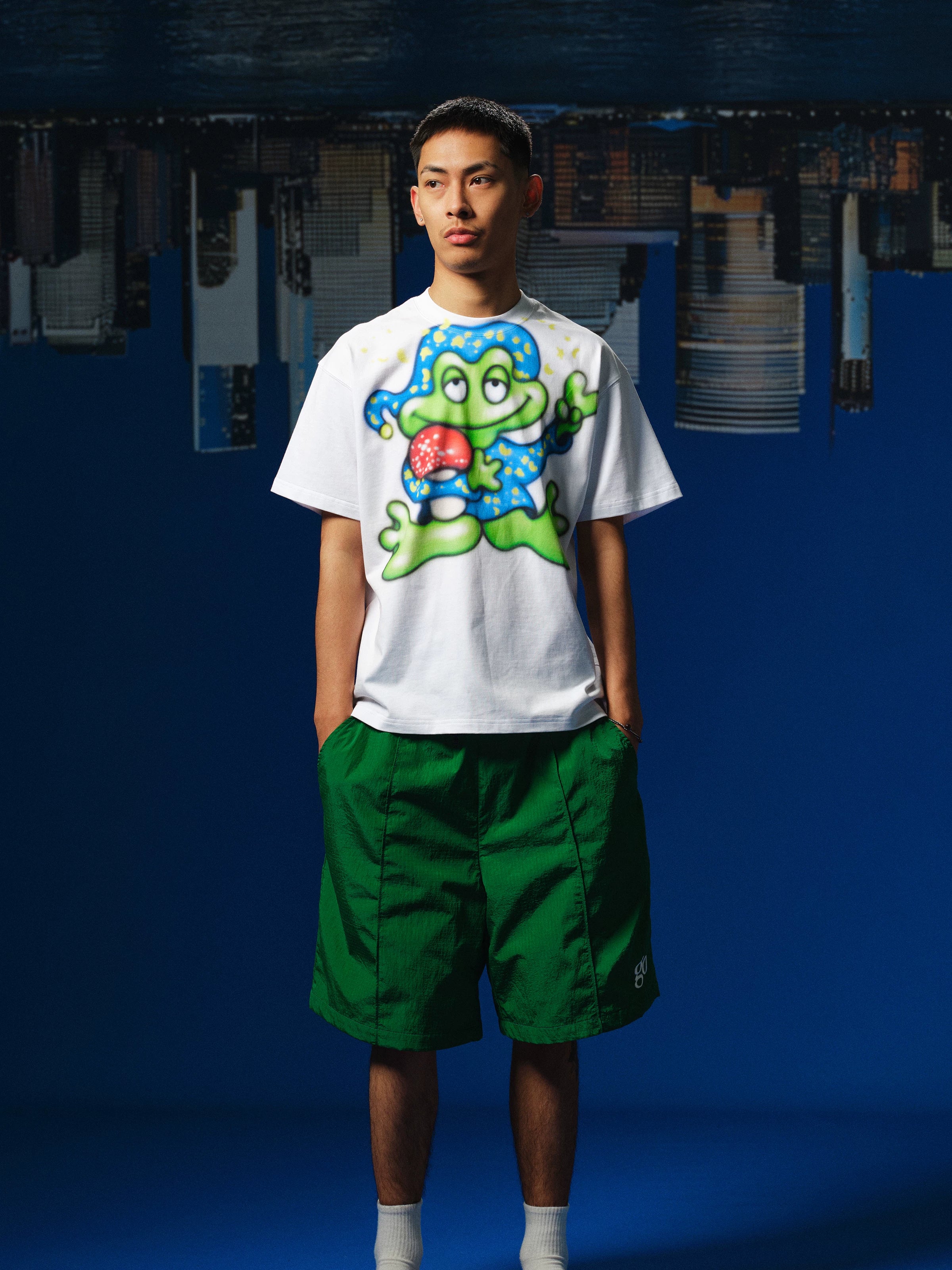 WebSurfGroup Frog Printing Fun Printing Casual Tee