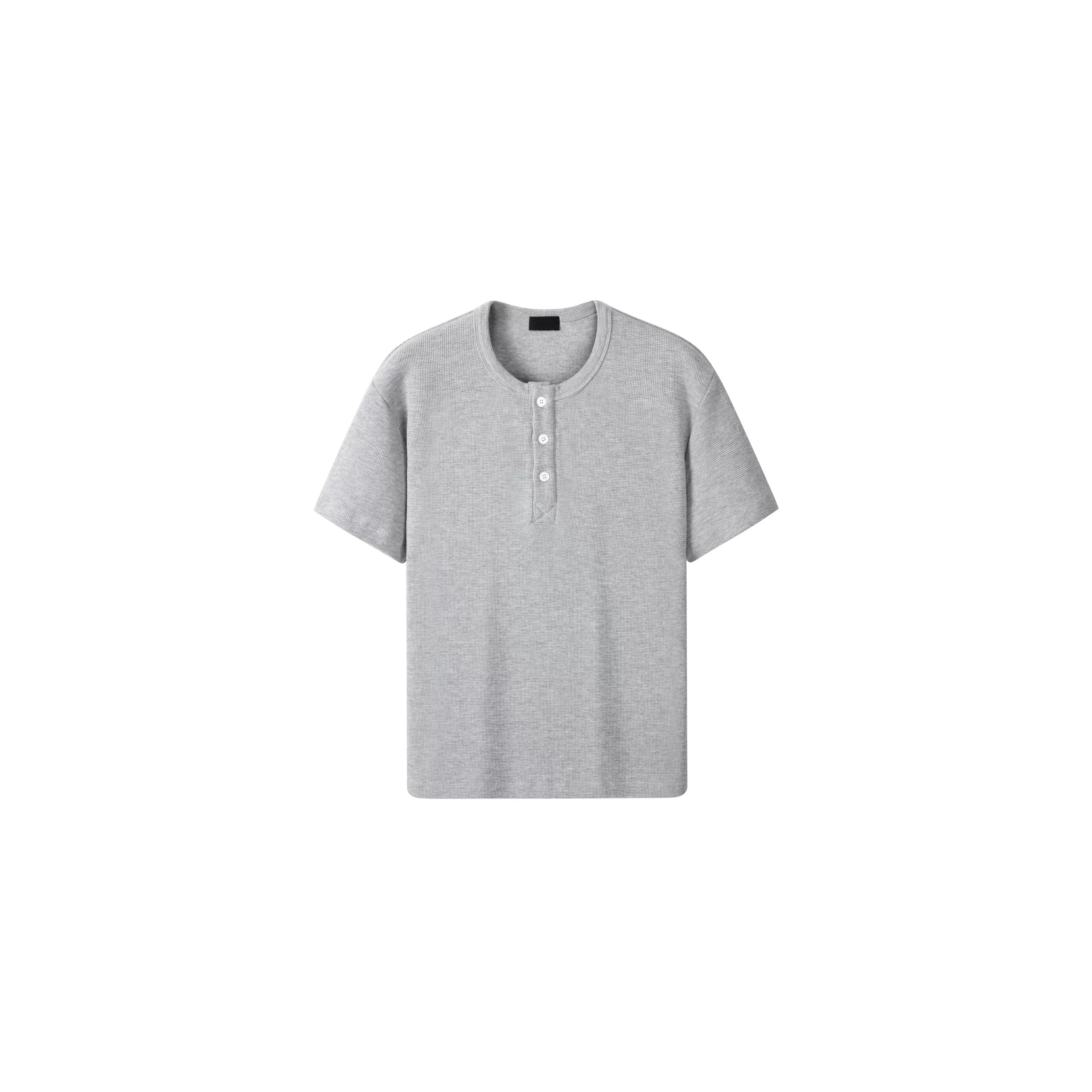 PLUS NO LOGO Waffle Henry Collar Tee