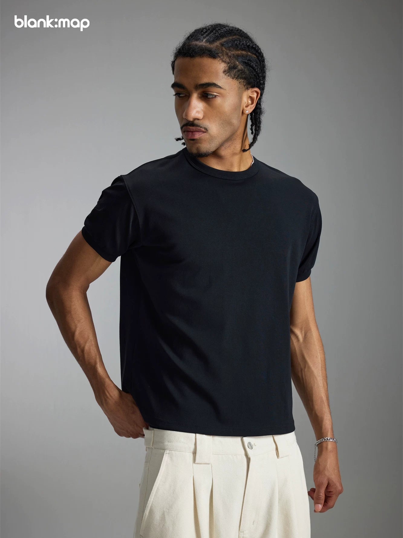 Blank Map Slim Casual Sports Tee