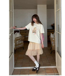 KANO Chiffon Three-dimensional Splicing Skirt
