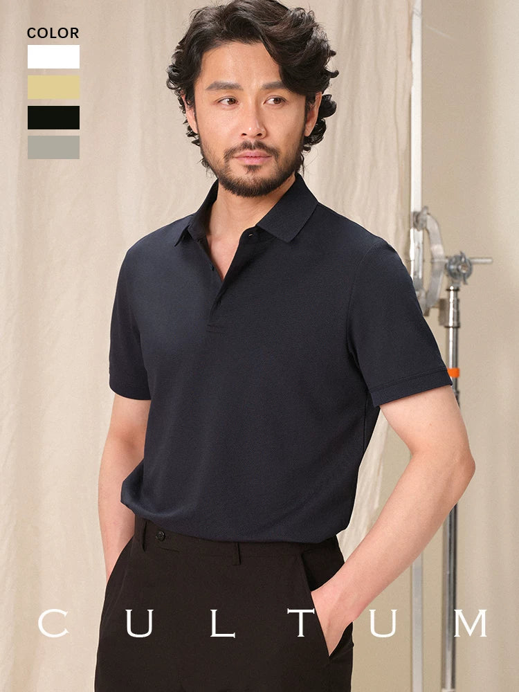 CULTUM Business Casual Versatile Solid Color POLO Shirt