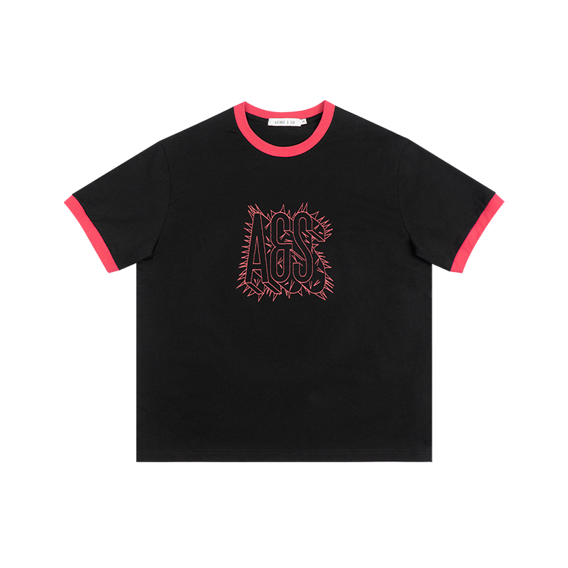 AVENUESON Explosive Font Logo Contrasting Tee