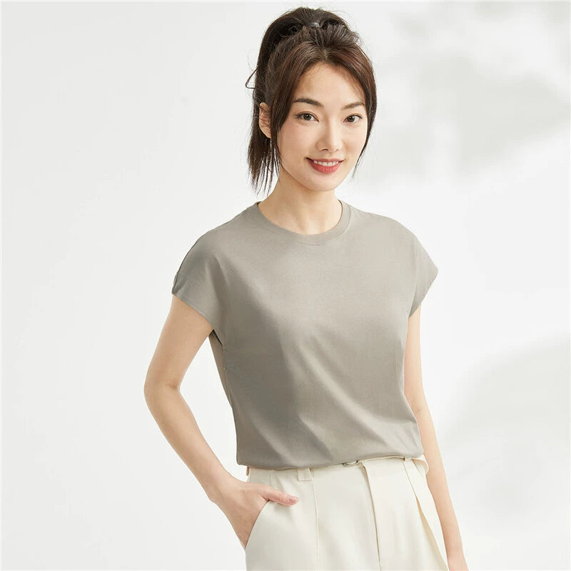 Giordano Cotton Temperament Round Neck Casual Tee