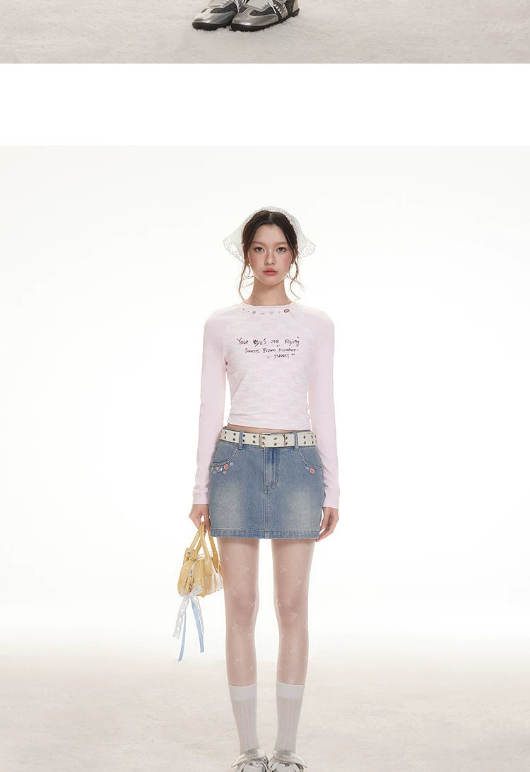 IMONE Vintage Versatile Denim Skirt
