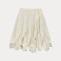 EGGKA Irregular Ruffle-edged Lace Skirt