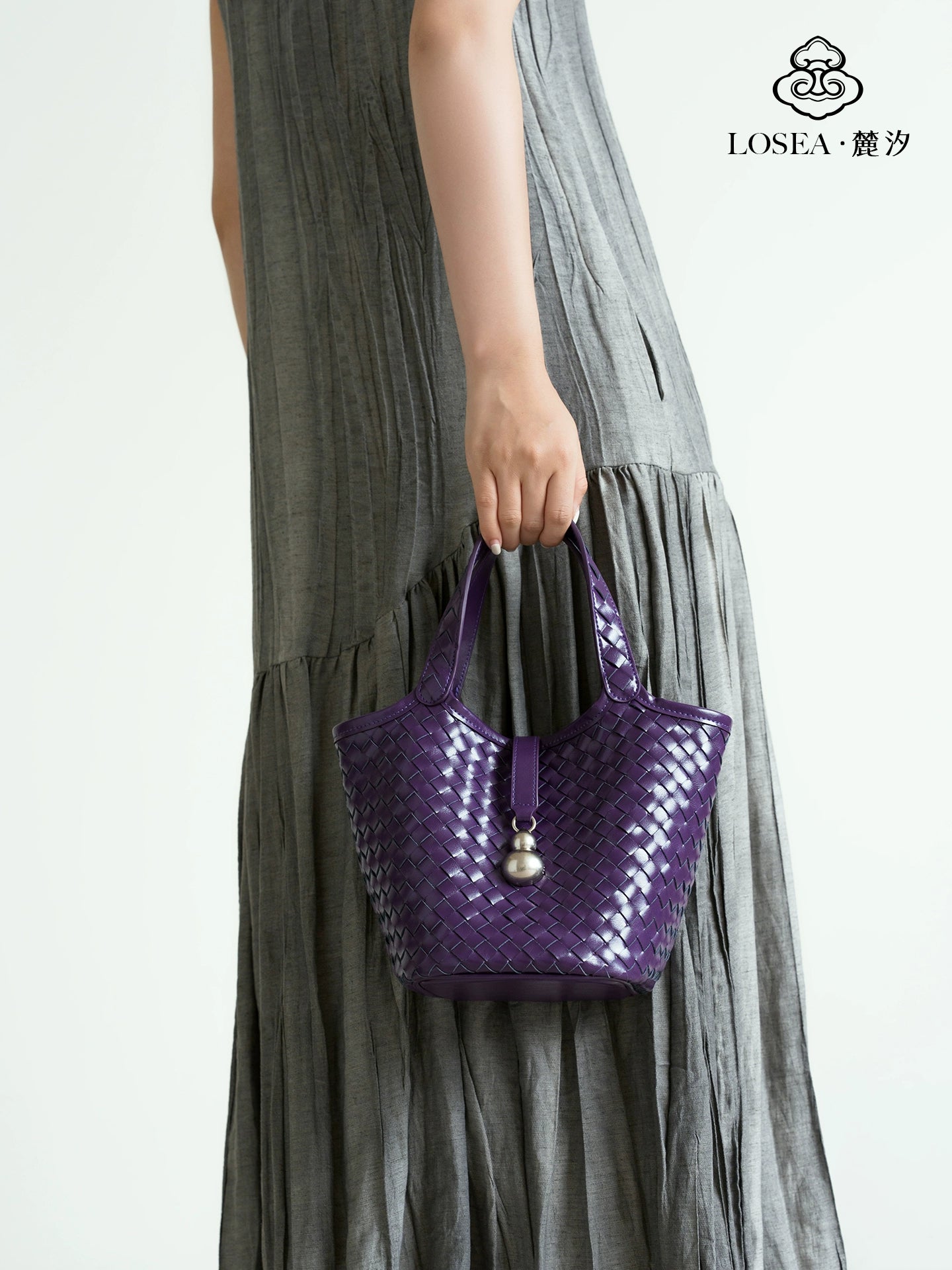 LOSEA Leather Hand-woven Handbag