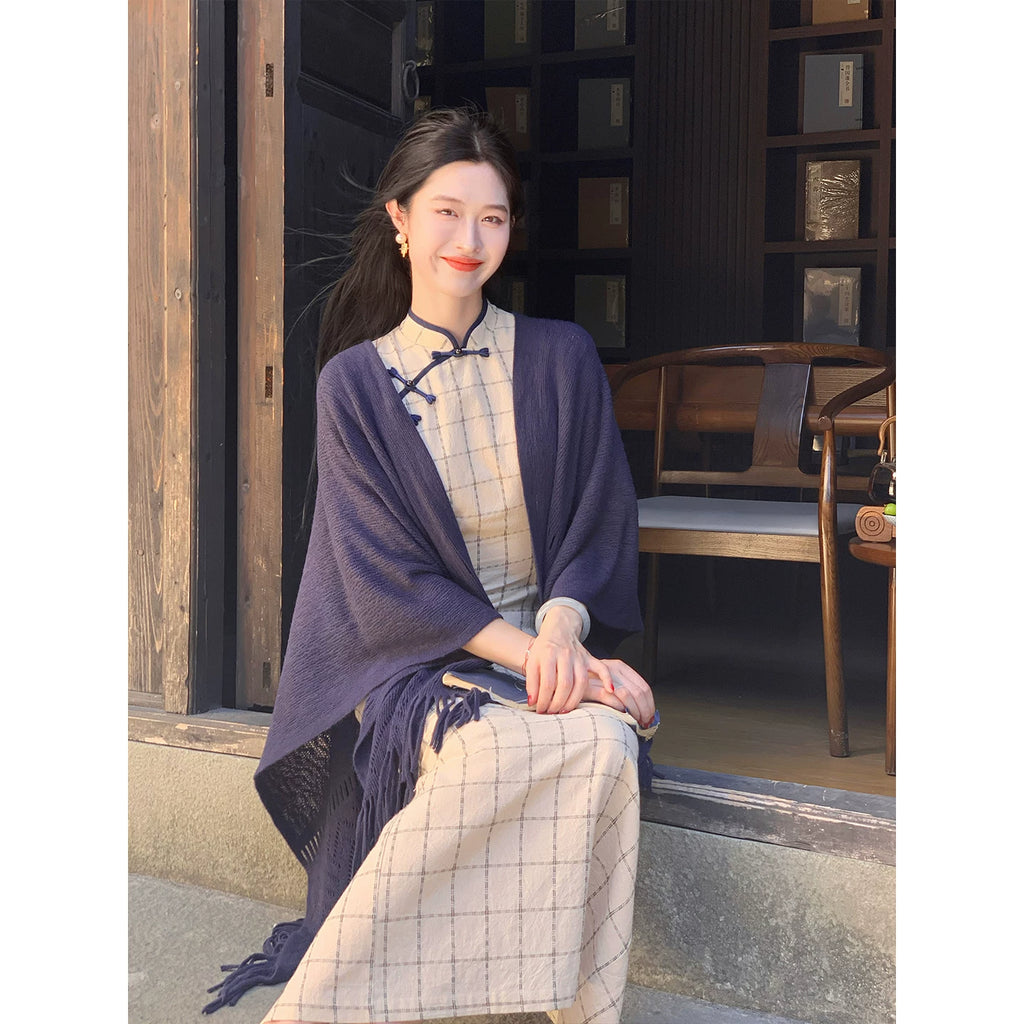 ZIHE Knitted Versatile Long Shawl