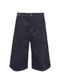 JCAESAR Striped Corduroy Cropped Pants