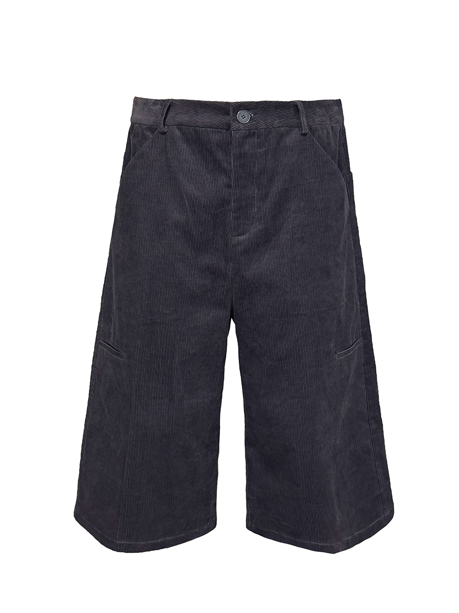 JCAESAR Striped Corduroy Cropped Pants