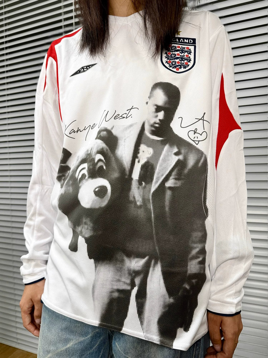 KANYE Retro Versatile Portrait Print Tee