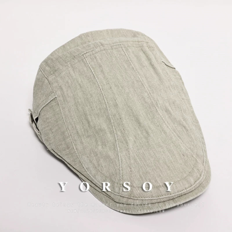 YORSOYI Retro Washed Old Denim Cap