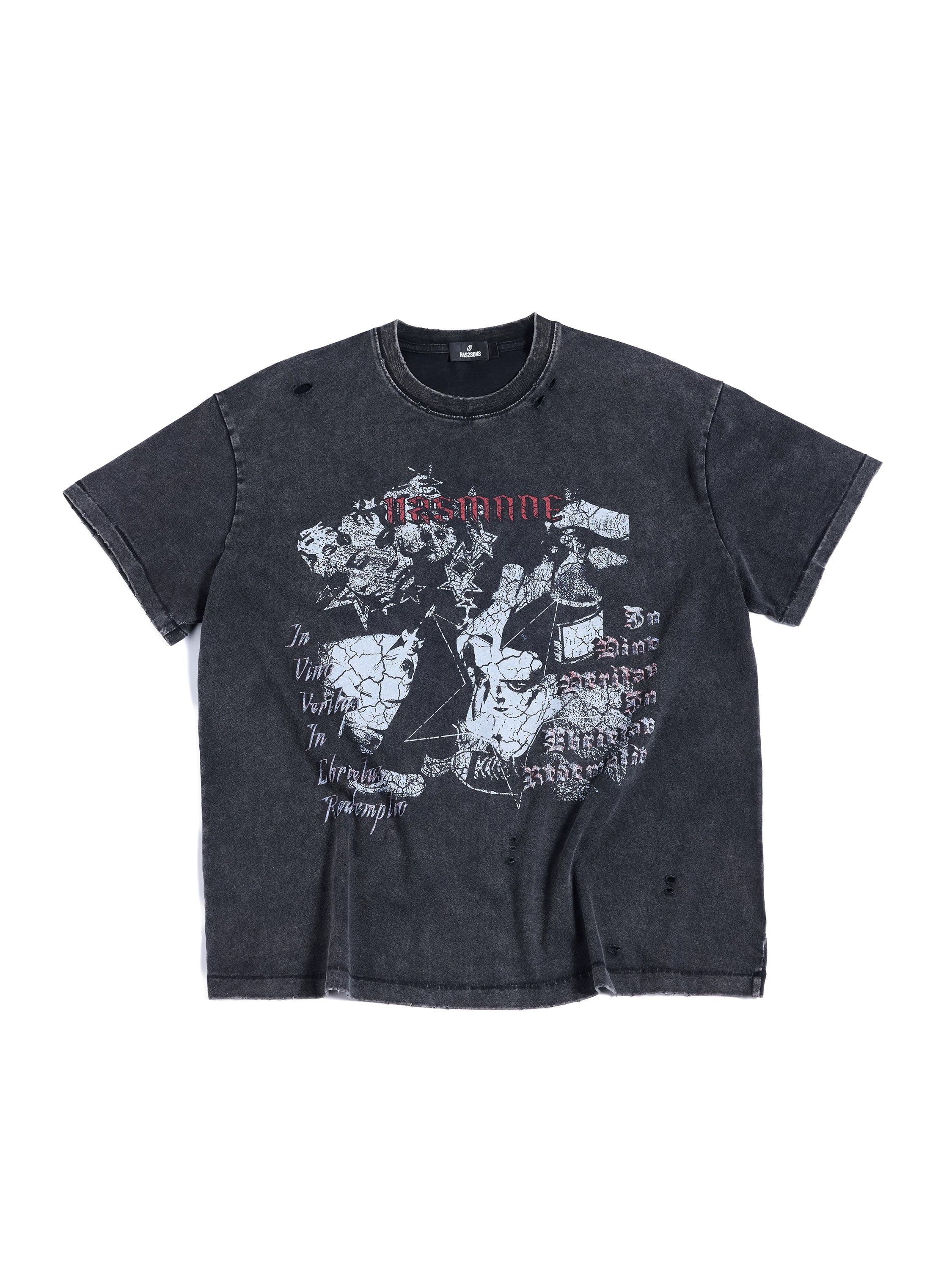HAS2SONS Crew Neck Loose Casual Tee