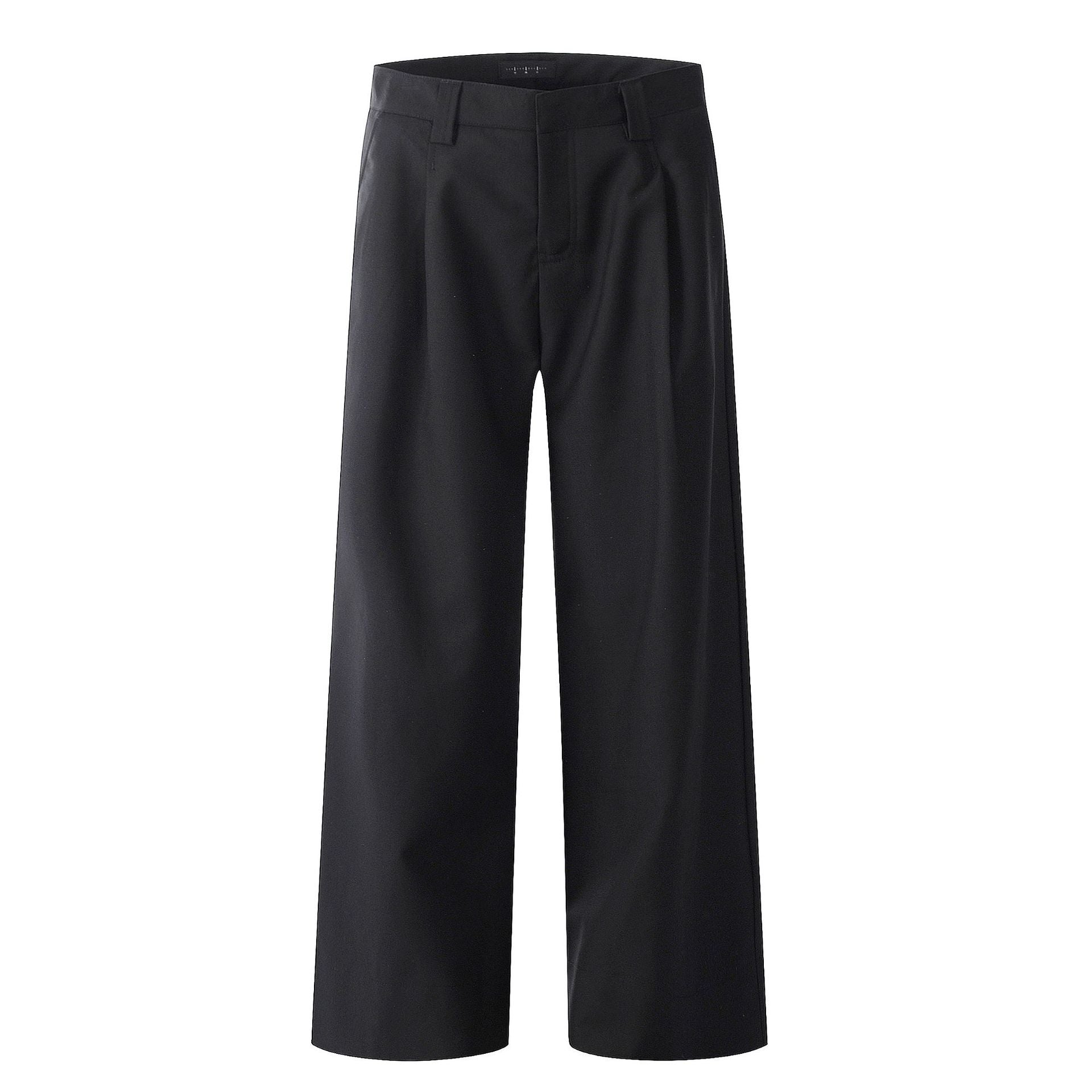 11KN Straight Drape Wide-leg Loose and Simple Casual Trousers