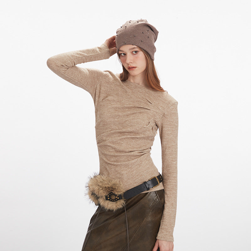 Nariele Irregular Slim Fit Waist Long Sleeves