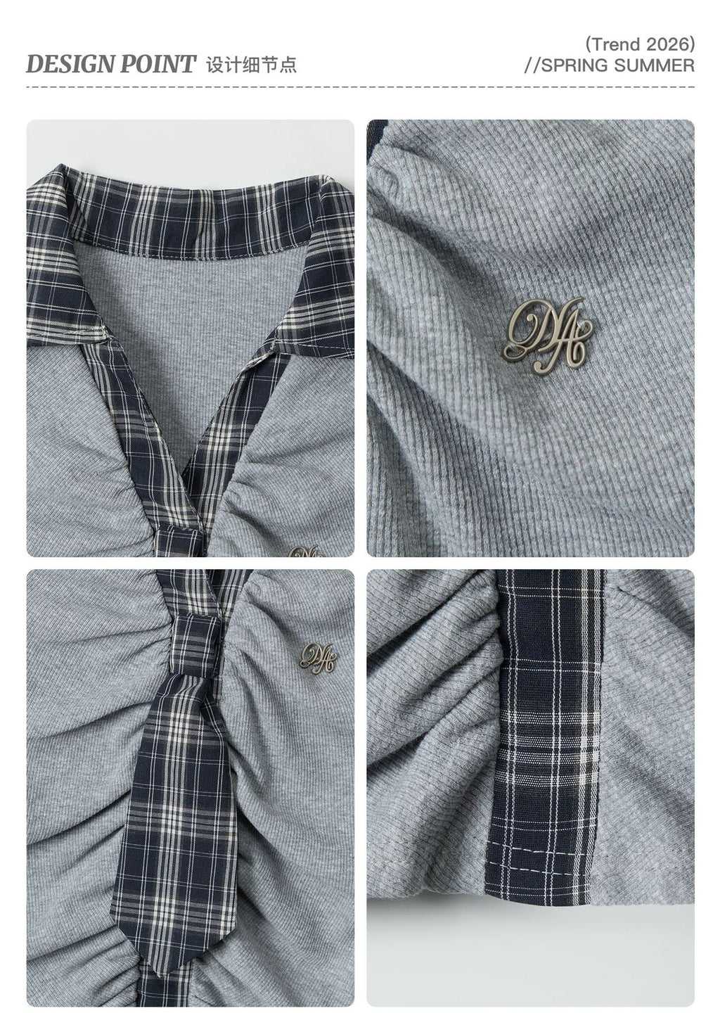 HeyHenry Fake Two-piece Tie Slim Tee