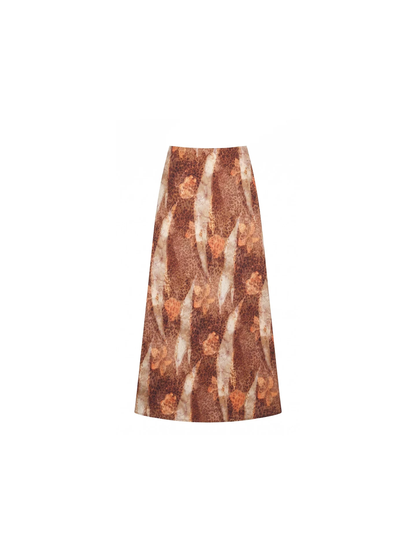 KELIFAN Vintage Leopard Print Skirt