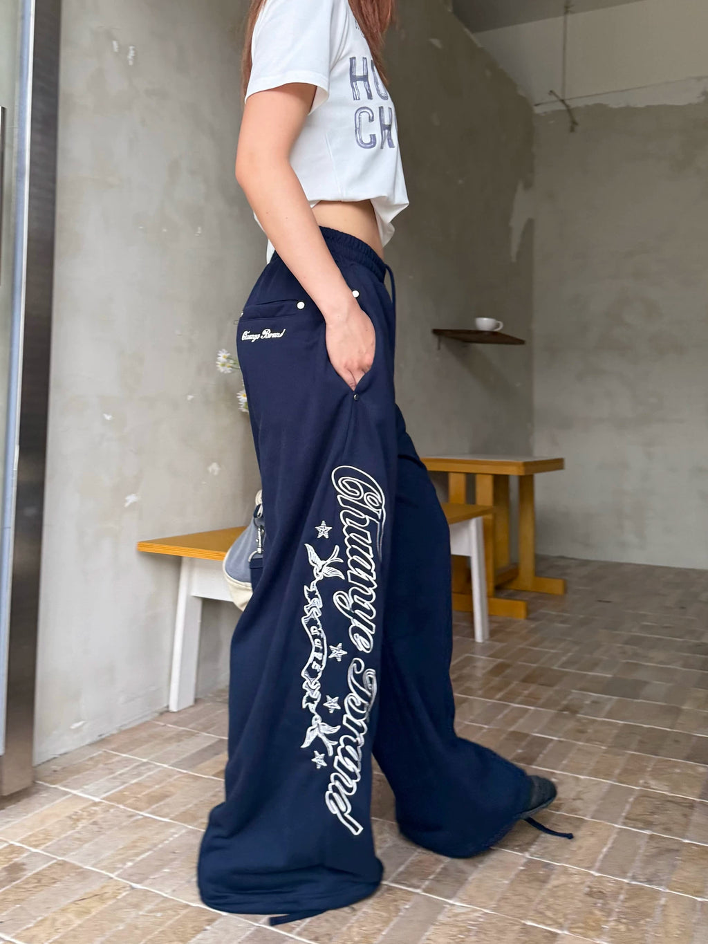 CCYE Retro Embroidered Sweatpants
