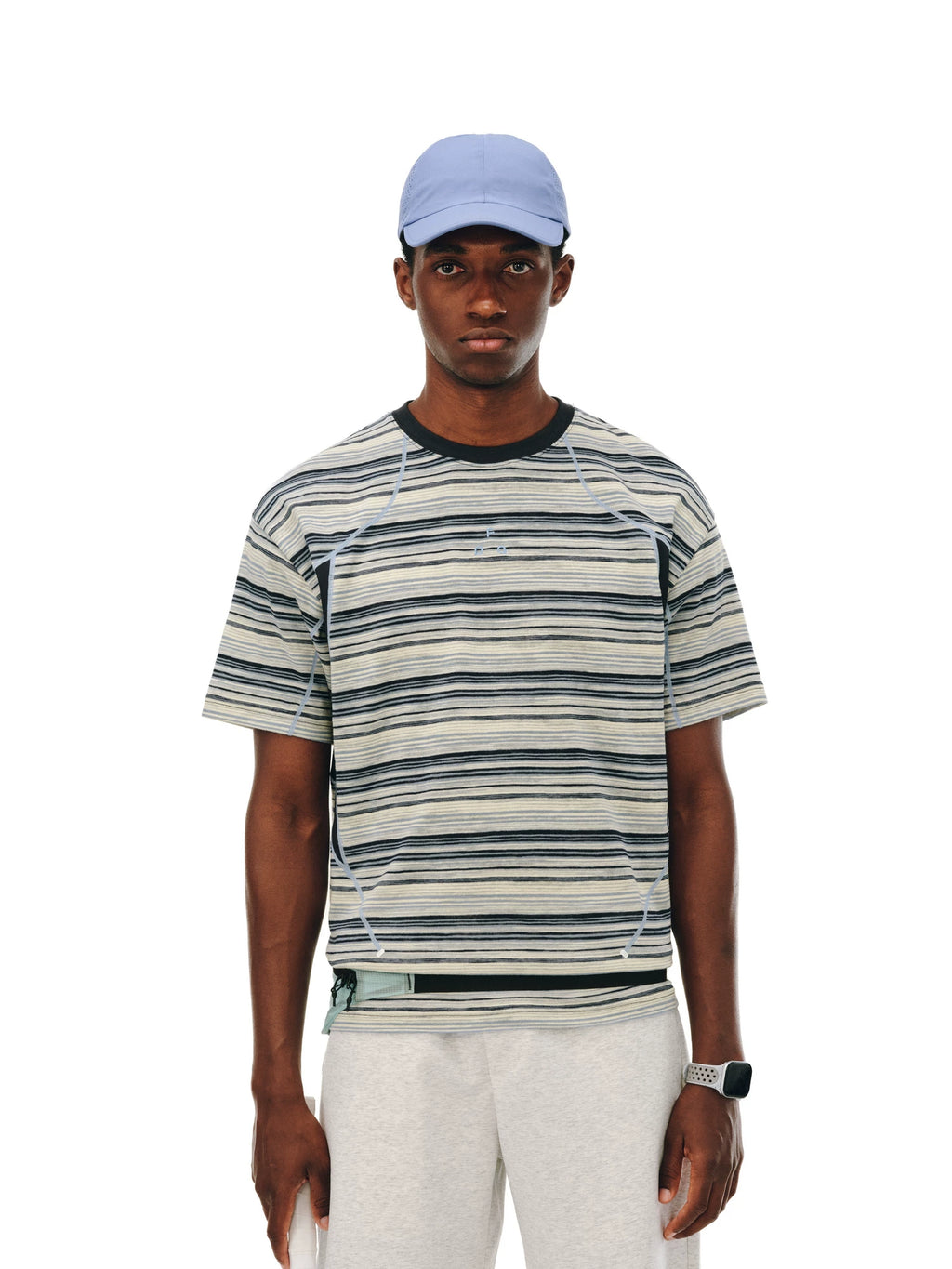 FPA Stripe Contrasting Splicing Casual Tee