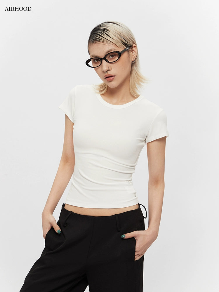 AIRHOOD Simple Tight Shoulder Tee