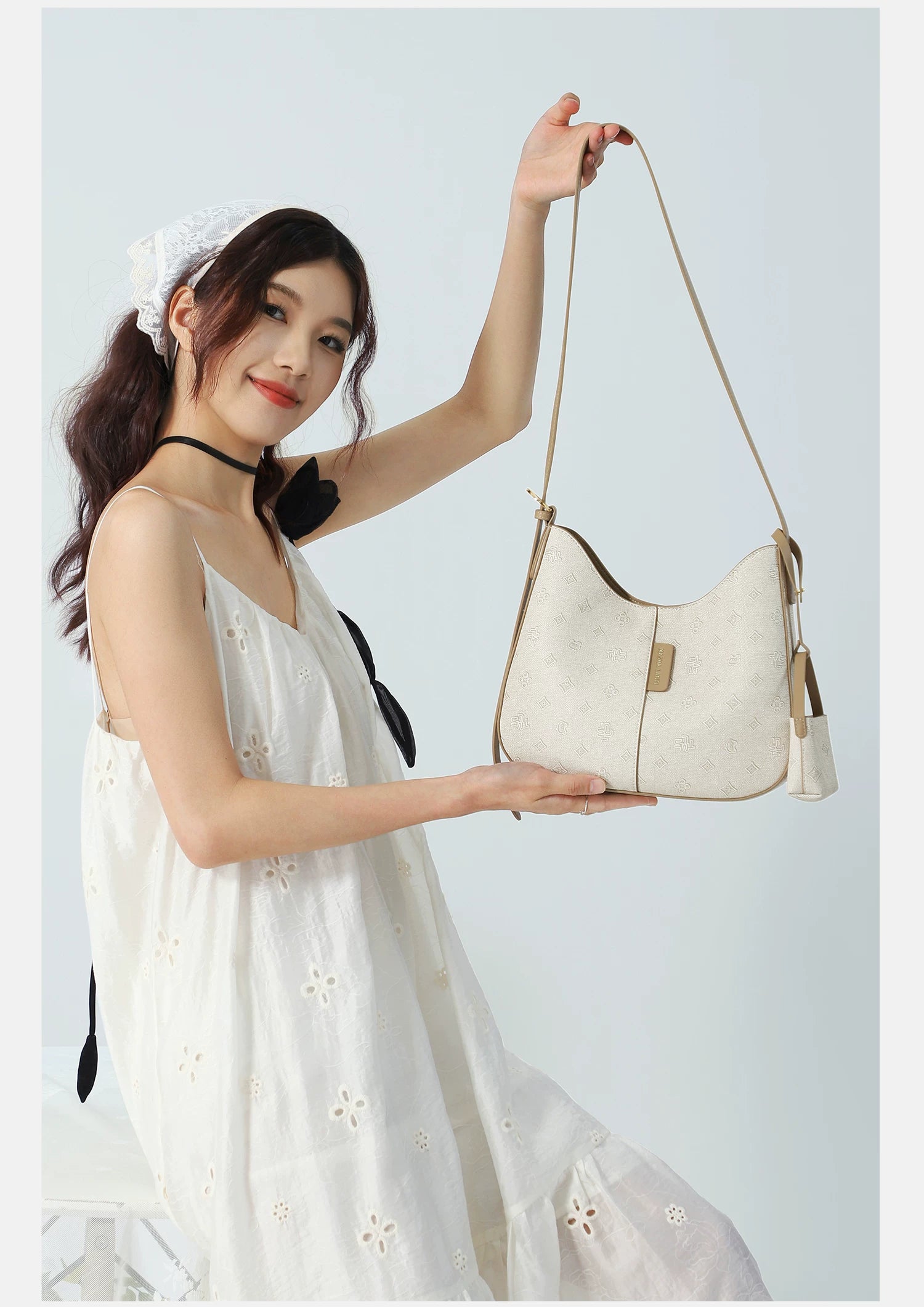 Masha Lanti Denim Large Capacity Underarm Bag