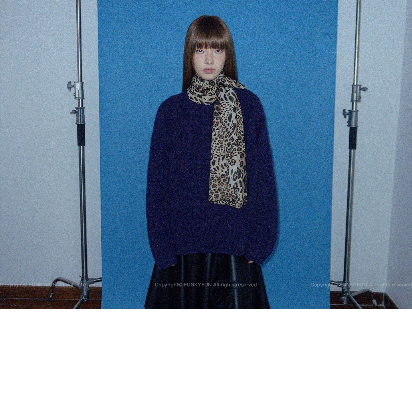 FUNKYFUN Soft Skin Warm Shoulder Sleeve Knitted Sweater