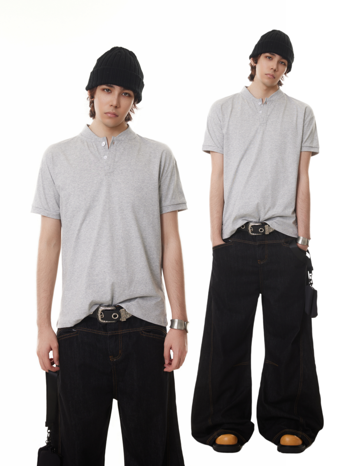 BTSG  Henry Neck Short Sleeve Tee