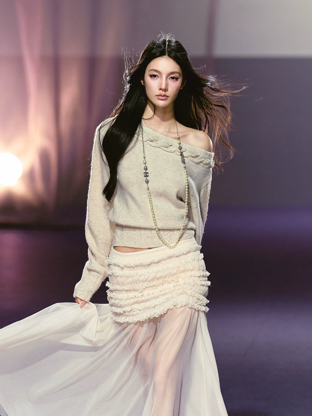 AGAM Lazy Waist and Thin Knitted Sweater