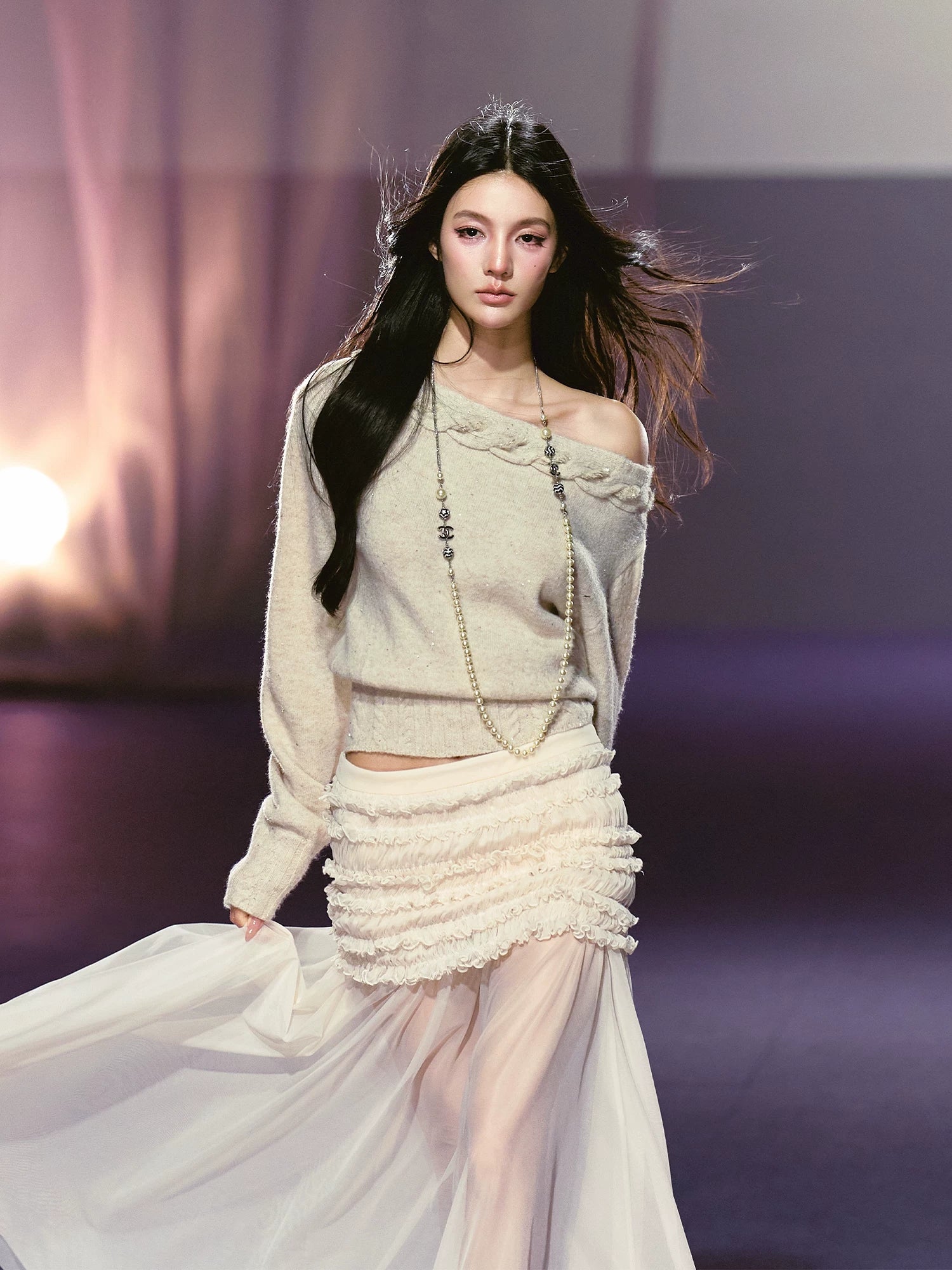 AGAM Lazy Waist and Thin Knitted Sweater