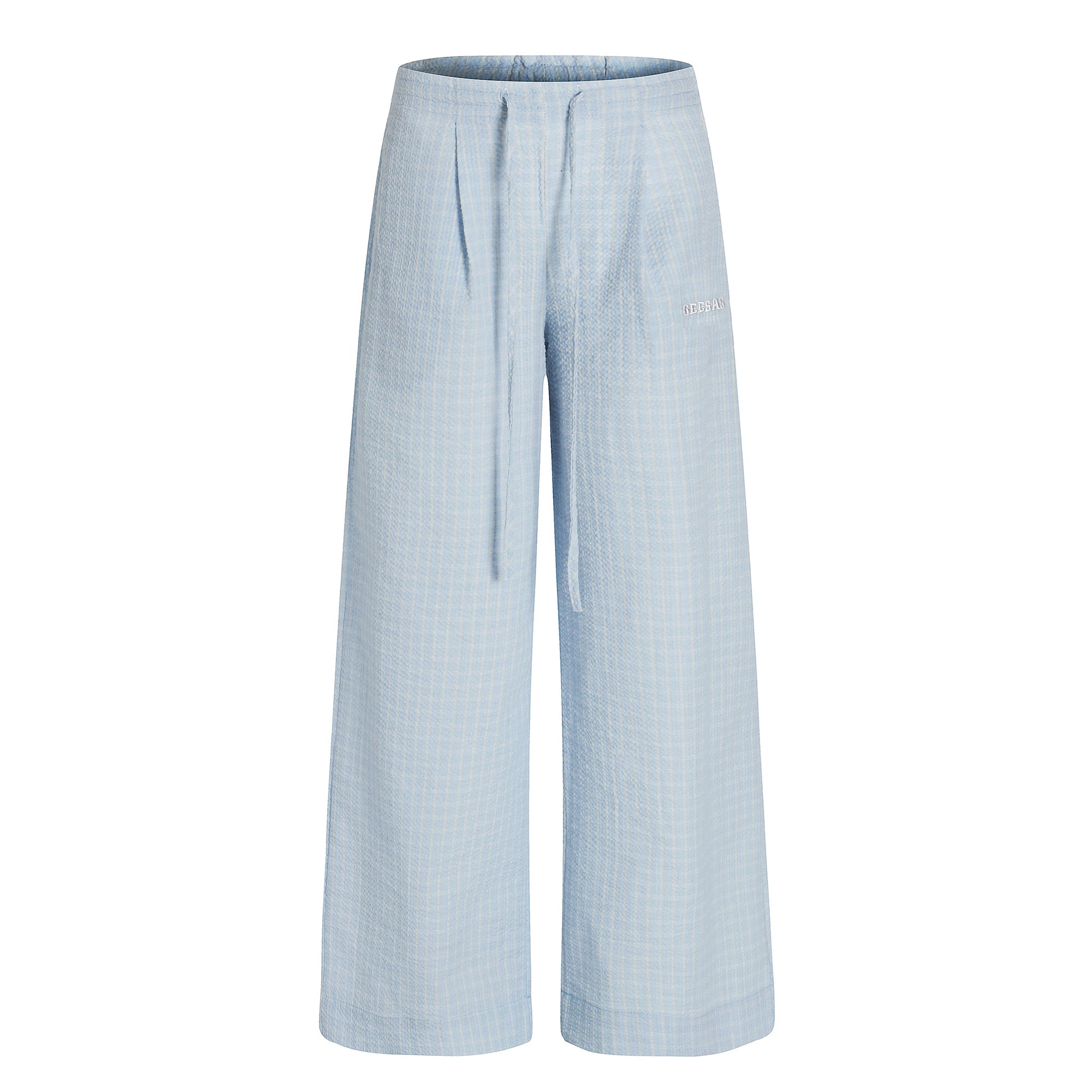 BLACKLISTS Lazy Casual Checked Wide Leg Floor Pants