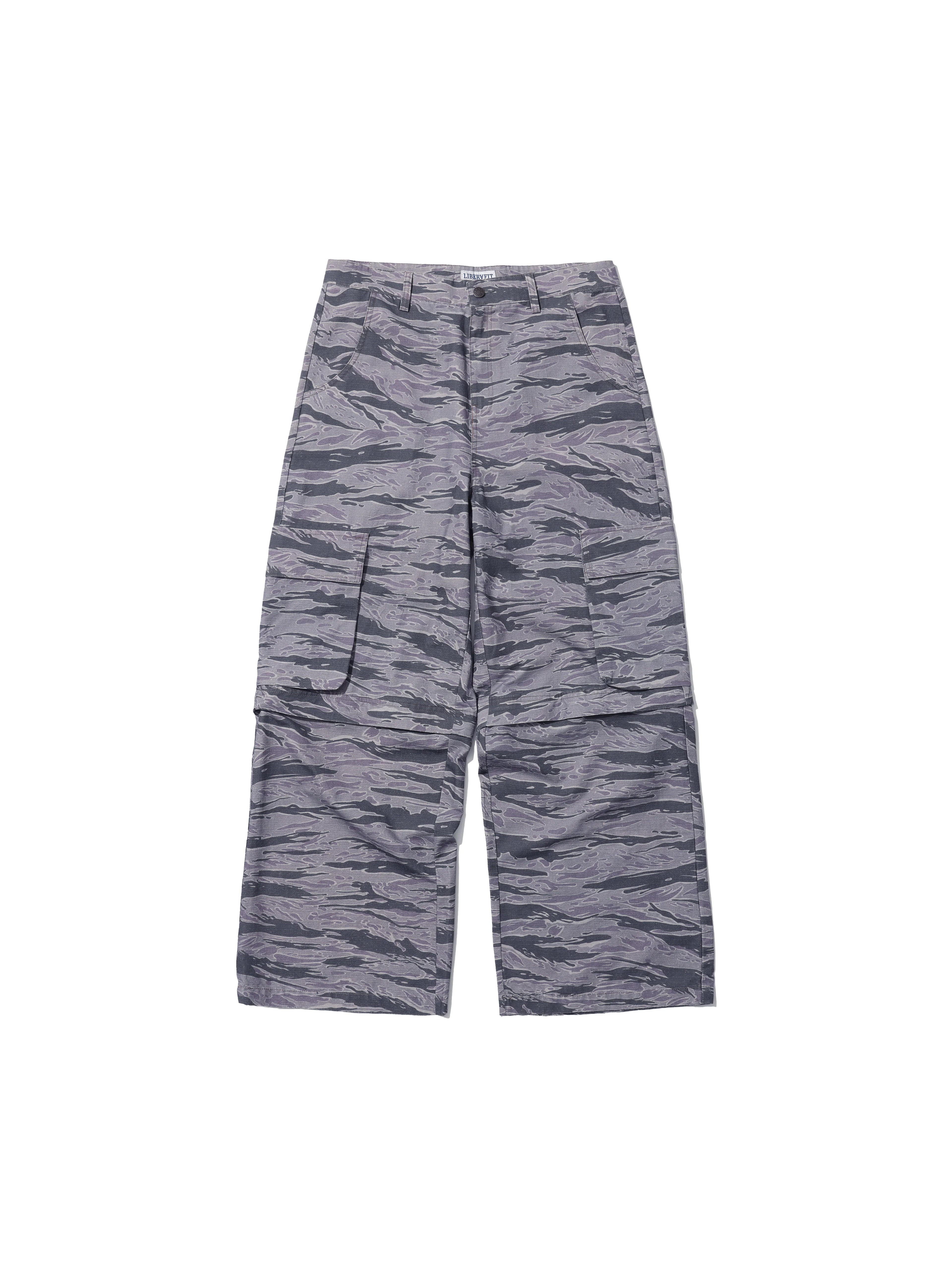 LIBERAFIT Tiger Pattern Camouflage Multi-stage Removable Tooling Shorts