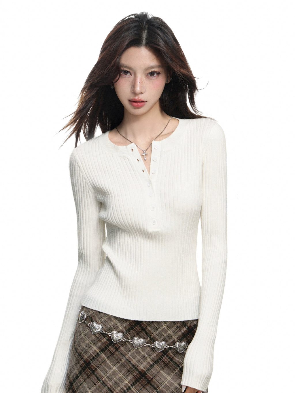 KDASE Slim Fit Inside Thickened Knitted Long Sleeves