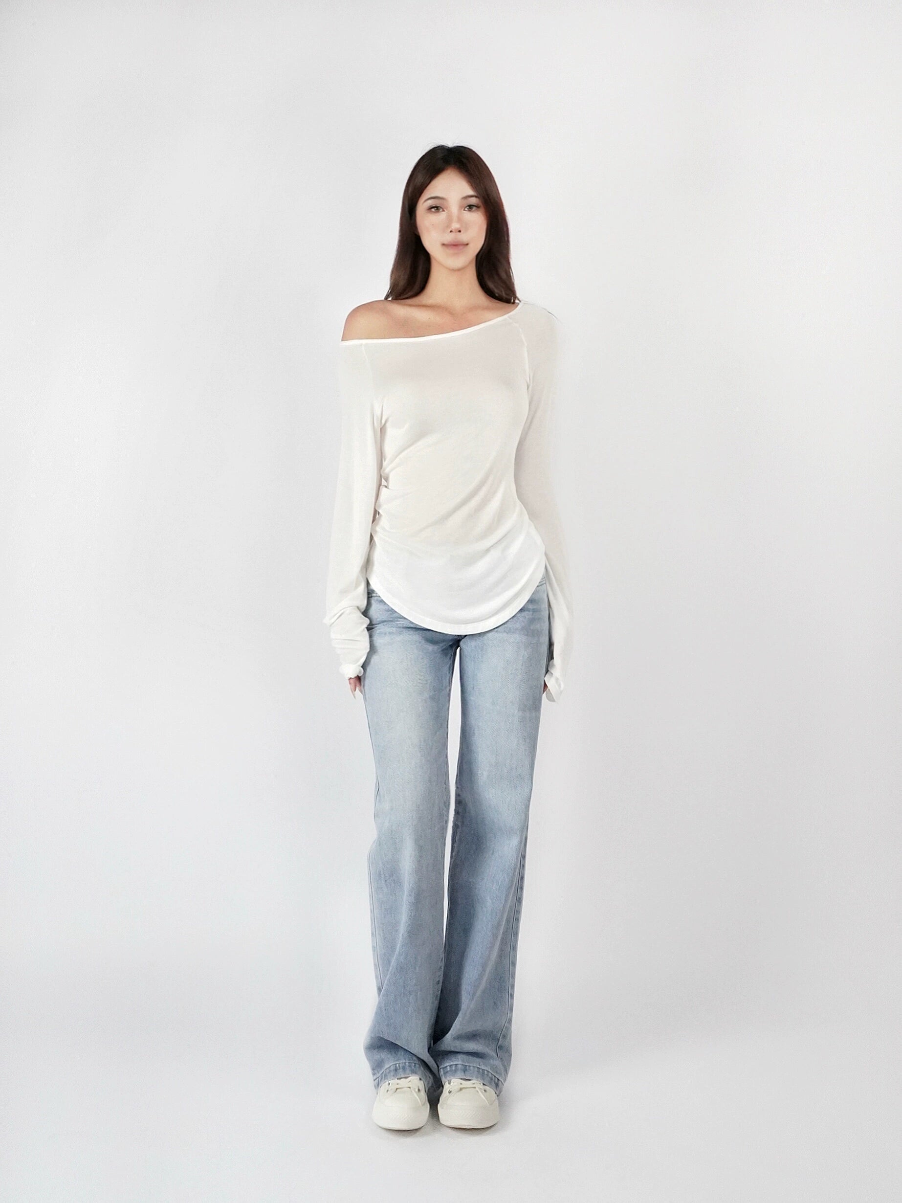 Jim Kennet Low Waist Straight Skinny Jeans