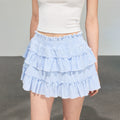 Ariseism Lace Stitching Elastic Waist Tutu Skirt