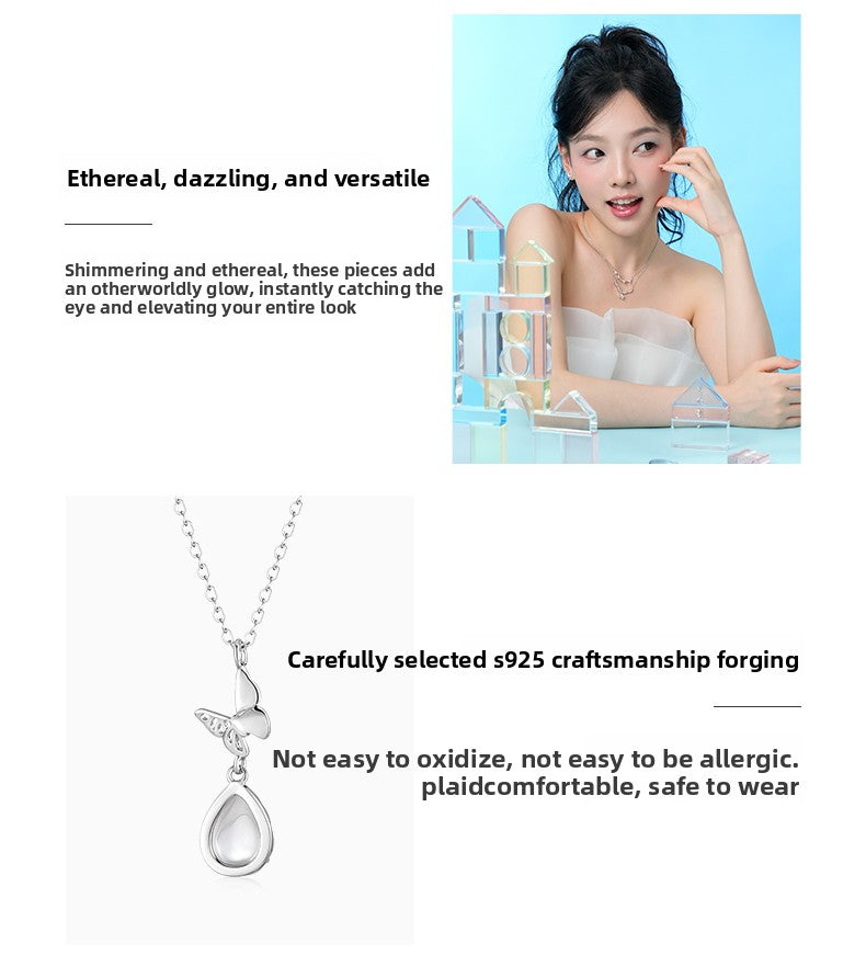 KADER Light Luxury Butterfly Weeping Dew Necklace