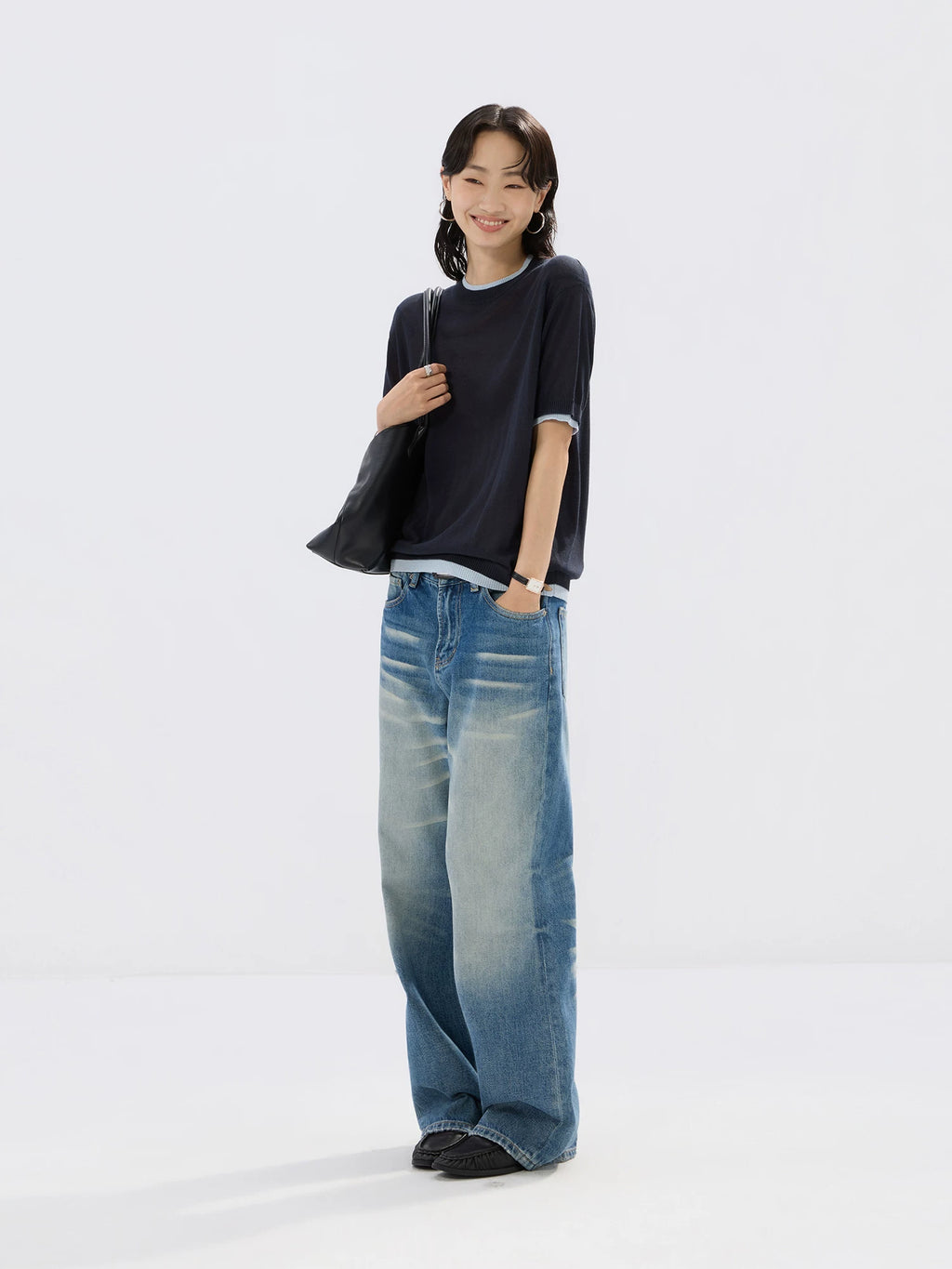 Sameuoo Versatile Casual Knit Tee