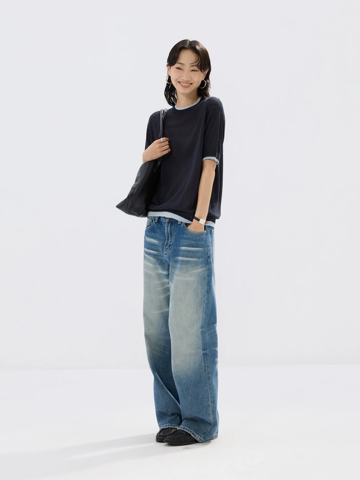 Sameuoo Versatile Casual Knit Tee