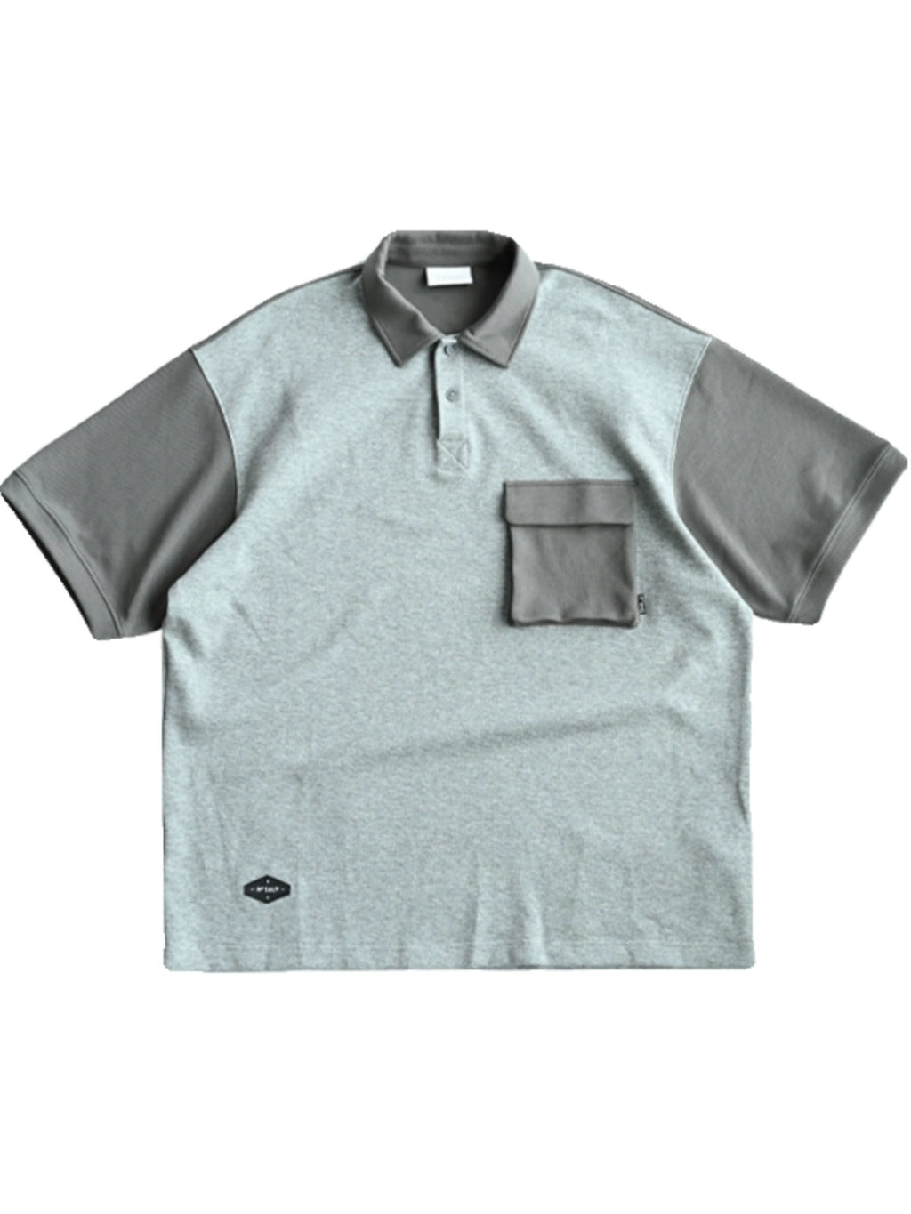 NUMBERSALT Simple splicing anti-wrinkle breathable POLO shirt