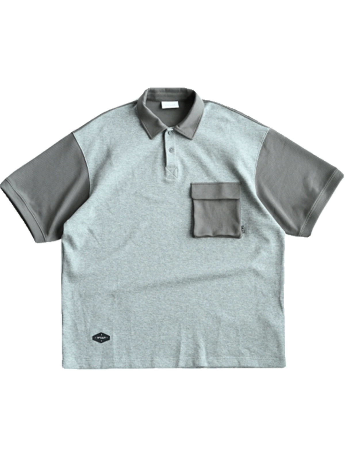 NUMBERSALT Simple splicing anti-wrinkle breathable POLO shirt