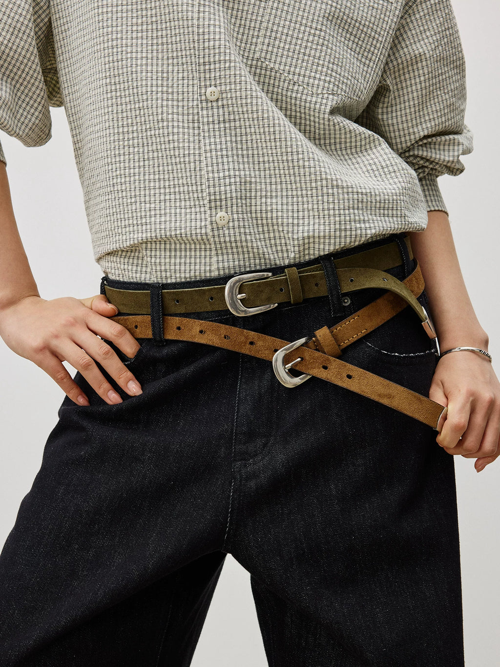 LR Suede First Cowhide Belt