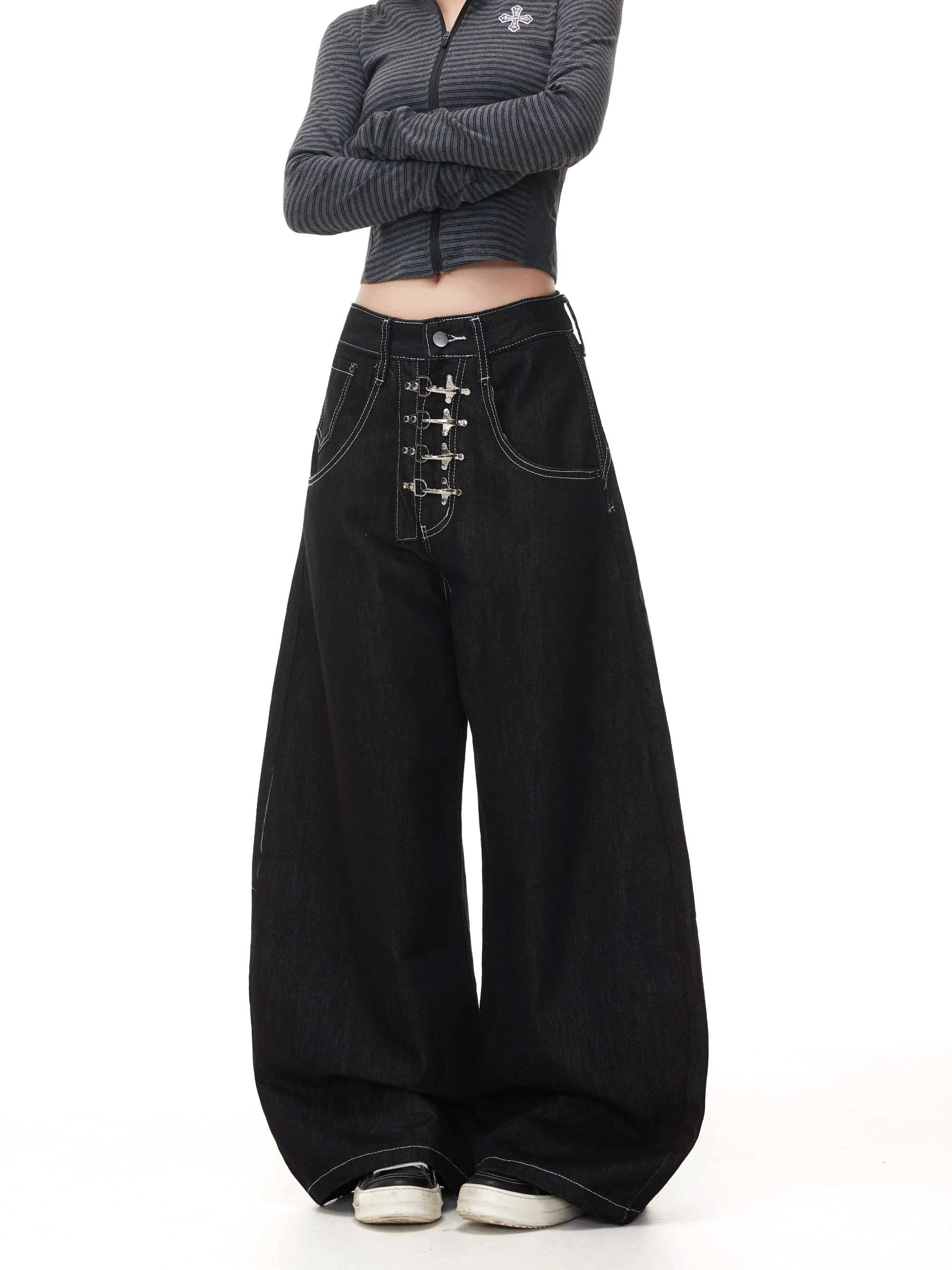 BTSG Profile Scimitar Wide-leg Jeans