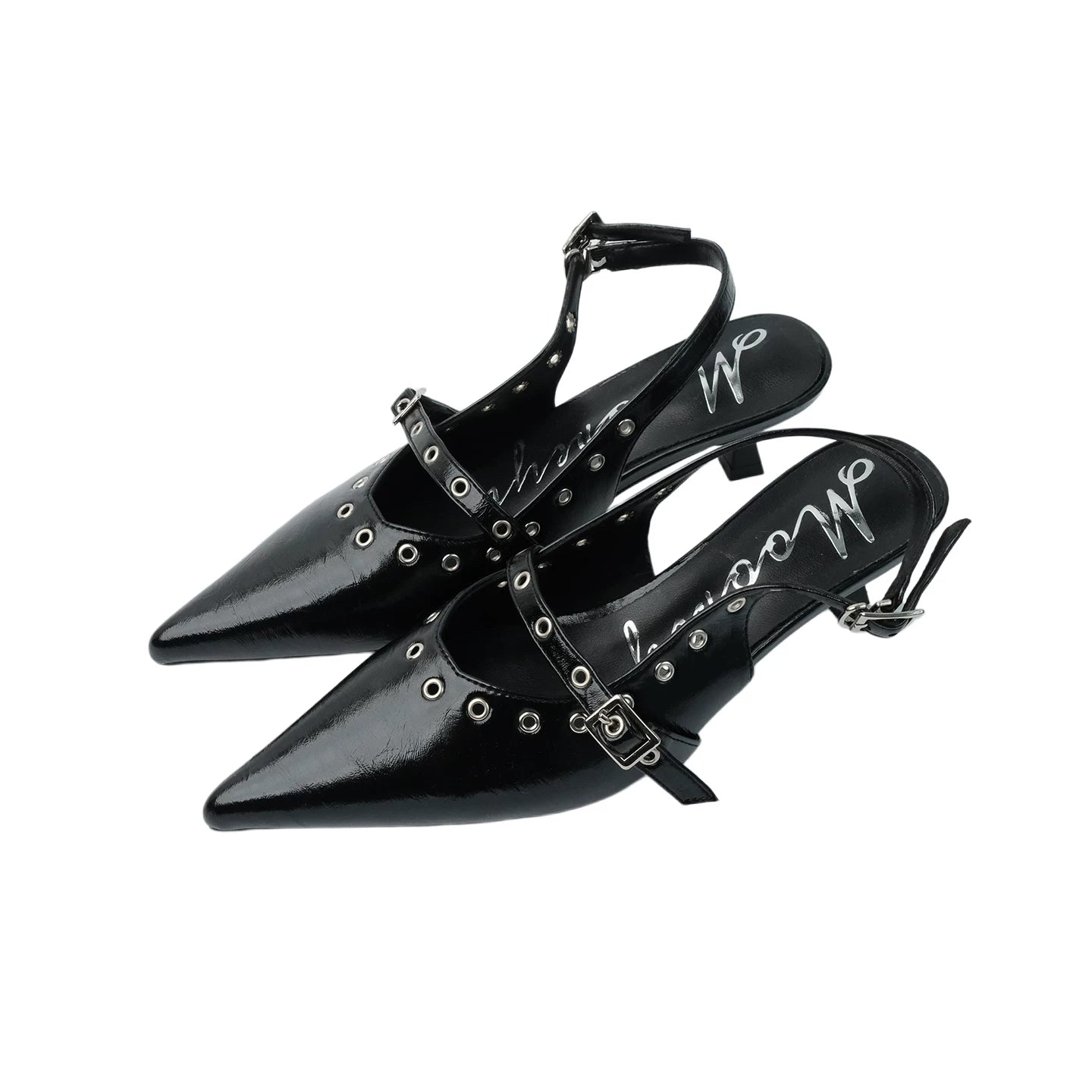 Mooreyu Pointed Belt Buckle Temperament Versatile High Heels