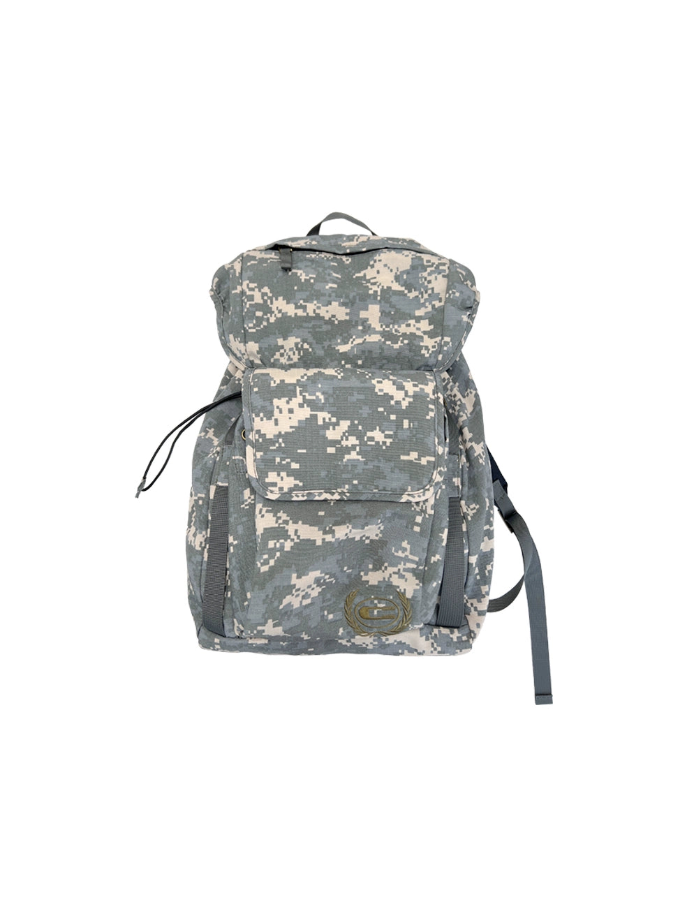 CHAI Camouflage Embroidered Logo Double Shoulder Drawstring Backpack