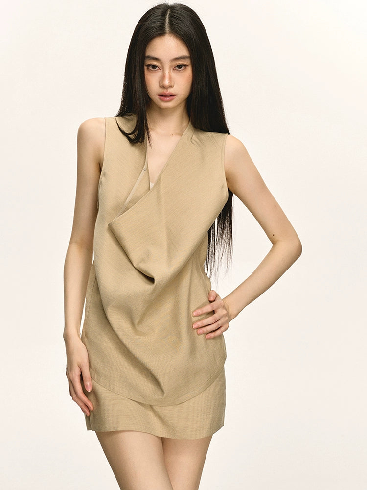 Anna Aneae Hottie Skinny Swingneck Vest Two-piece Set